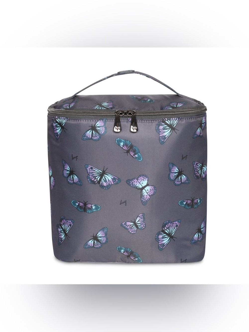 Lug Dolly Butterfly Grey Cosmetic Case